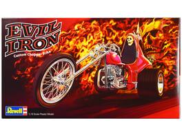 Level 5 Model Kit Evil Iron Custom Chopper Trike 1/8 Scale Model by Revell - Red