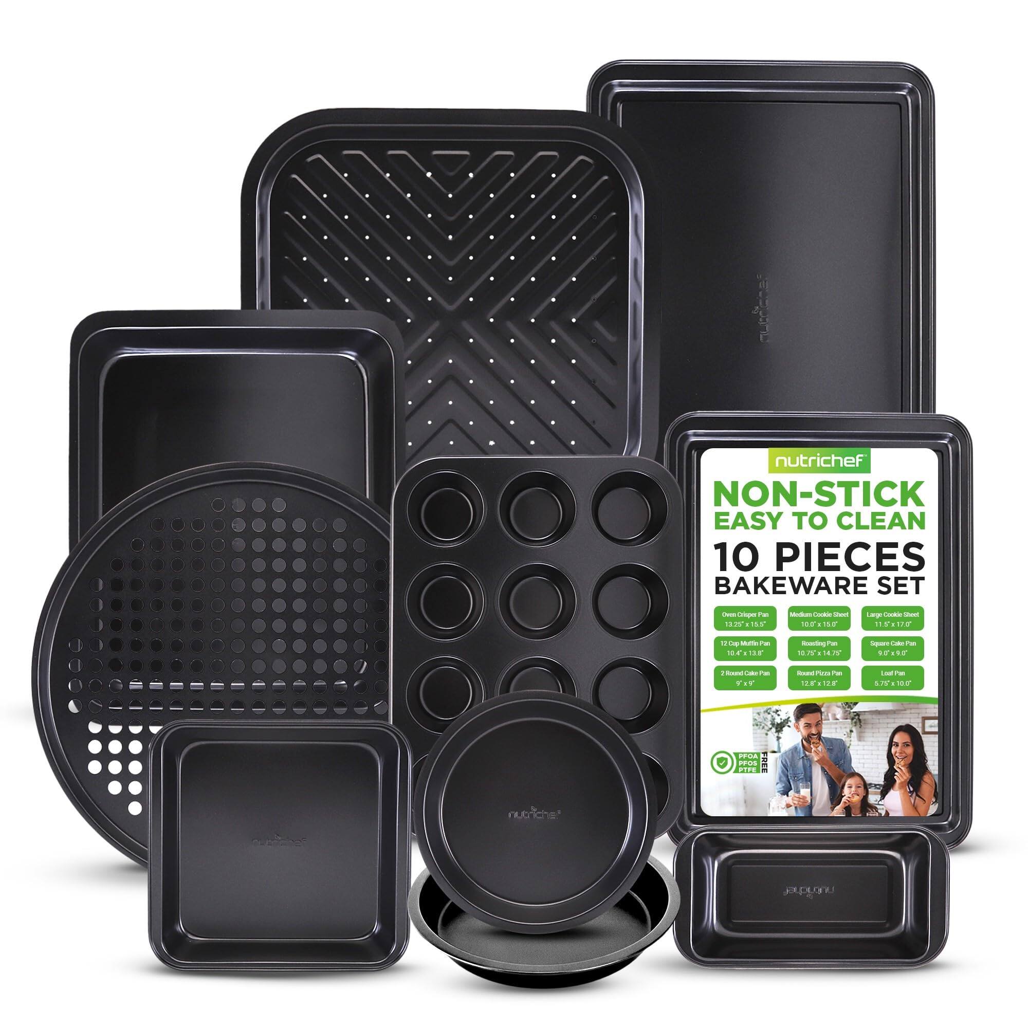 nutrichef NON-STICK EASY TO CLEAN 10 PIECES BAKEWARE SET