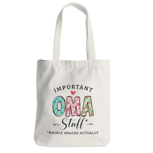 DORLUKFU - Inspirational Mom Grandma Aunt Mother in Law Tote Beach Bag for Women Birthday Christmas Mothers Day - Oma Stuff