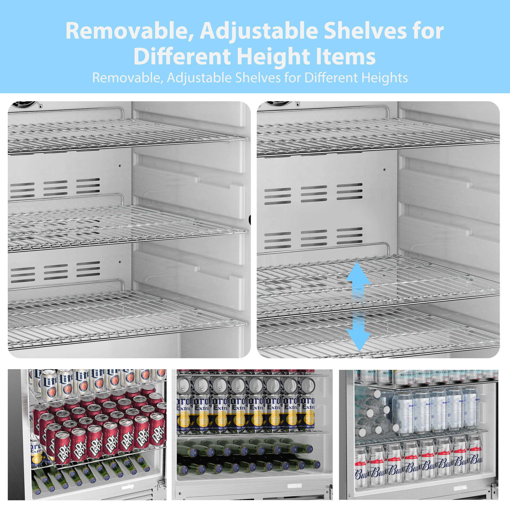 Removable, Adjustable Shelves for Different Height Items

Removable, Adjustable Shelves for Different Heights