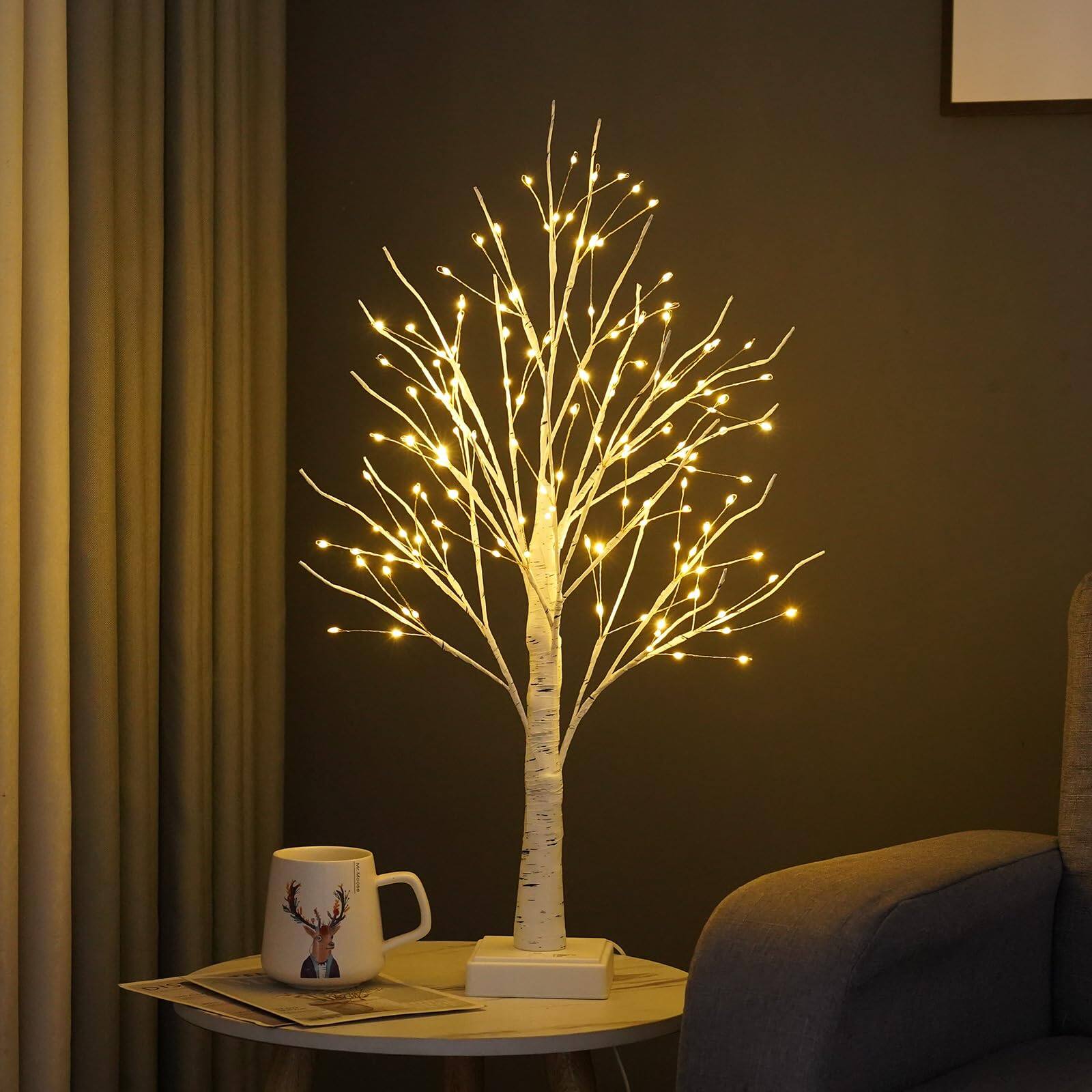 Alt View 7. Skar Audio - 144 Led Artificial Tree Lamp With Timer Diy Birch Lights Lighted Up Usb/battery Fairy Light - 72 Led Warm White 2ft.