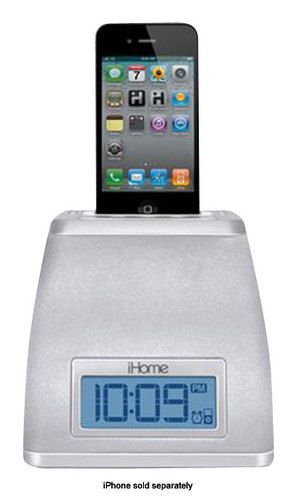 Best Buy: iHome Spacesaver Portable Alarm Clock for Apple® iPod® and  iPhone® White IP21WV
