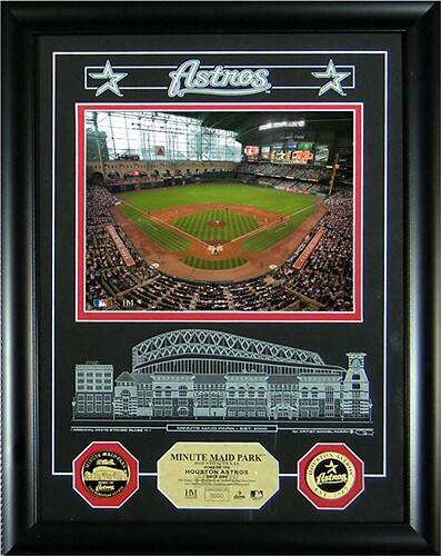 Front Standard. Highland Mint - Houston Astros Stadium Etched Glass Panel.