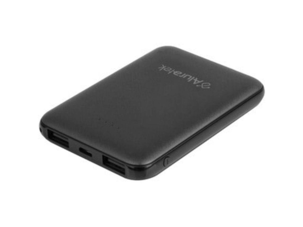 Alt View 4. Aluratek - 5000MAH DUAL USB POWERBANK - Black.