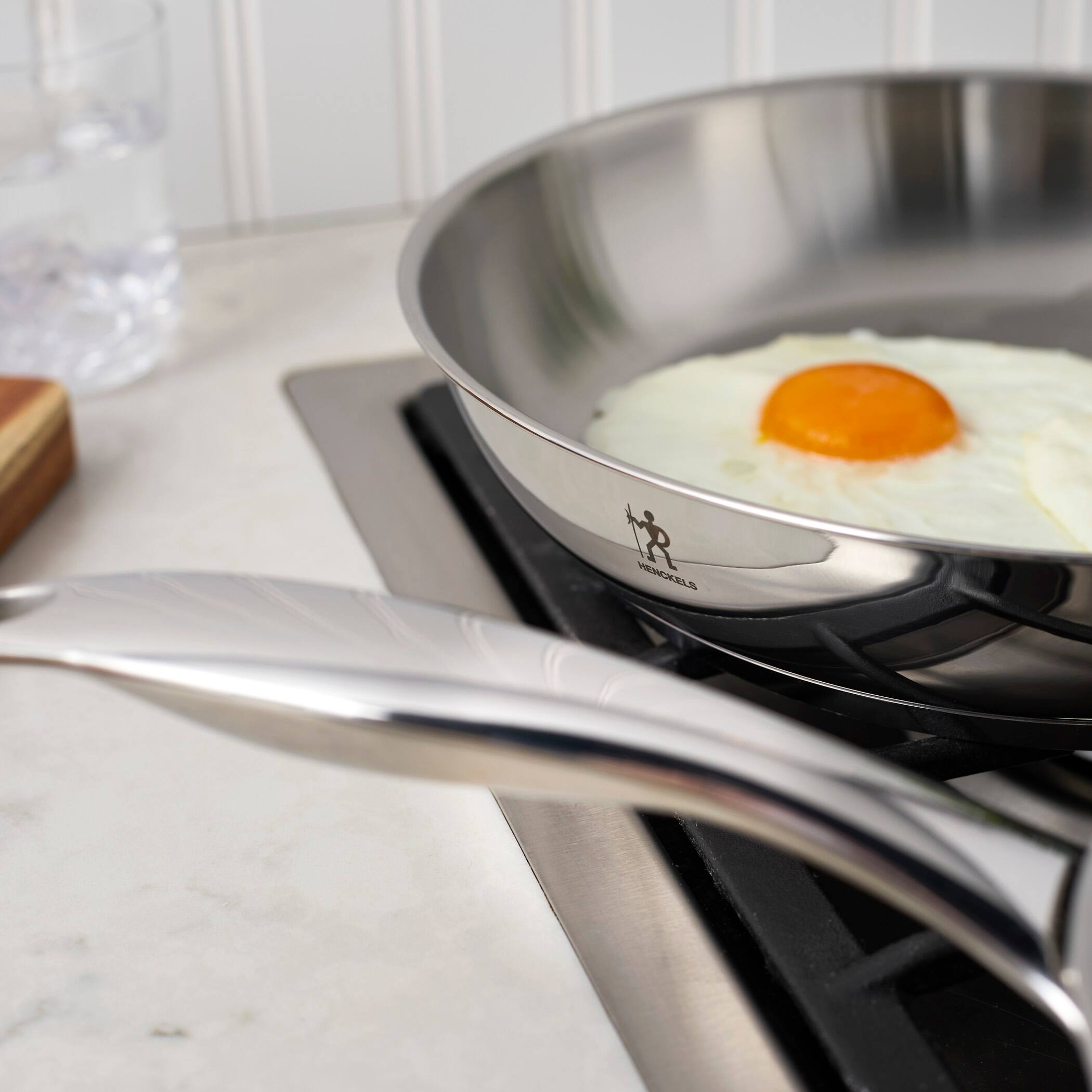 Alt View 6. Henckels - Henckels Aragon 2-pc Stainless Steel Fry Pan Set - Stainless Steel.