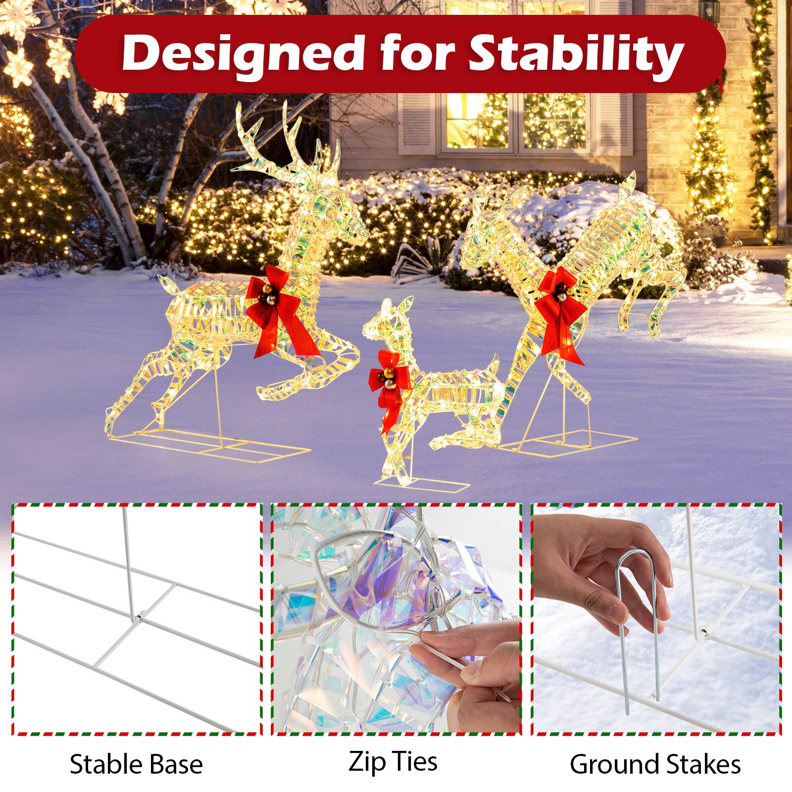 Designed for Stability

Stable Base
Zip Ties
Ground Stakes