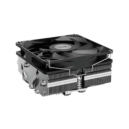 Front. PCCOOLER - RC400 53MM Height Low Profile Air Cooler - Black.