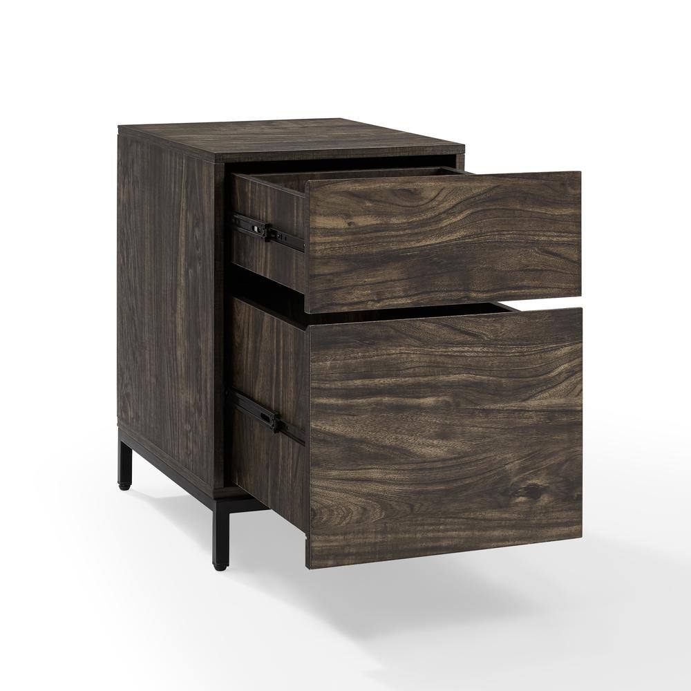 Alt View 2. Crosley Furniture - Jacobsen File Cabinet - Brown Ash.