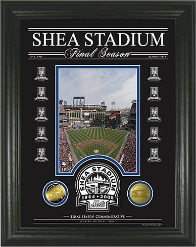 Front Standard. Highland Mint - New York Mets Stadium Etched Glass Panel.
