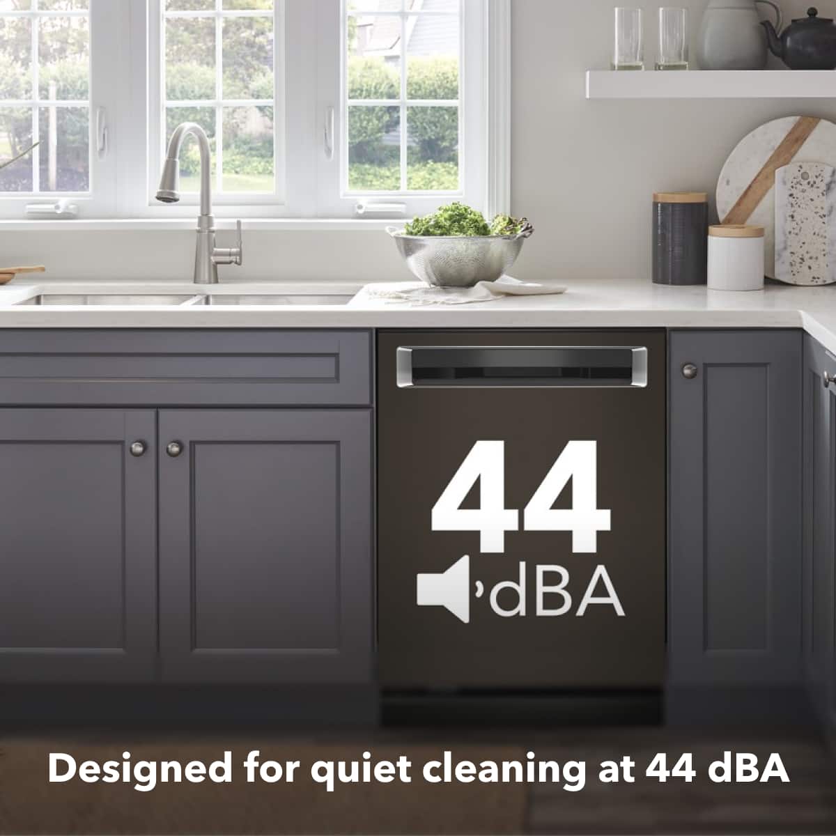 Designed for quiet cleaning at 44 dBA