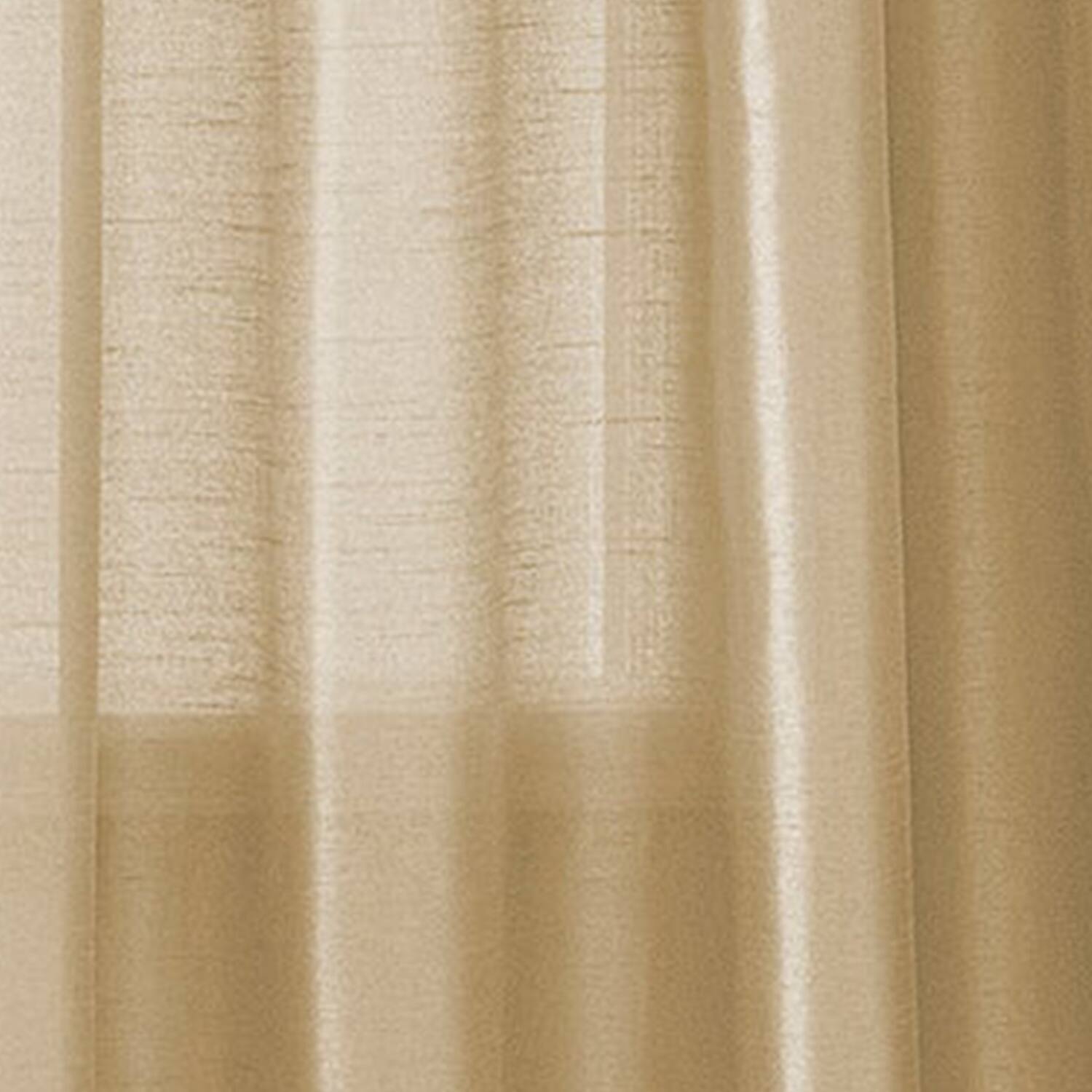 Alt View 2. RT Designers Collection - RT Designers Collection 100% Polyester 82 GSM Faux Silk Nikki Rod Pocket Curtain Panel 54" x 84" Beige - Beige.