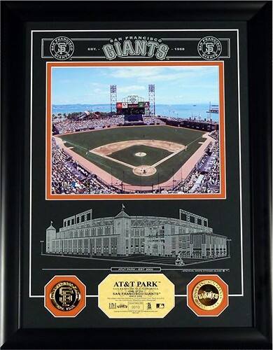 Front Standard. Highland Mint - San Francisco Giants Stadium Etched Glass Panel.