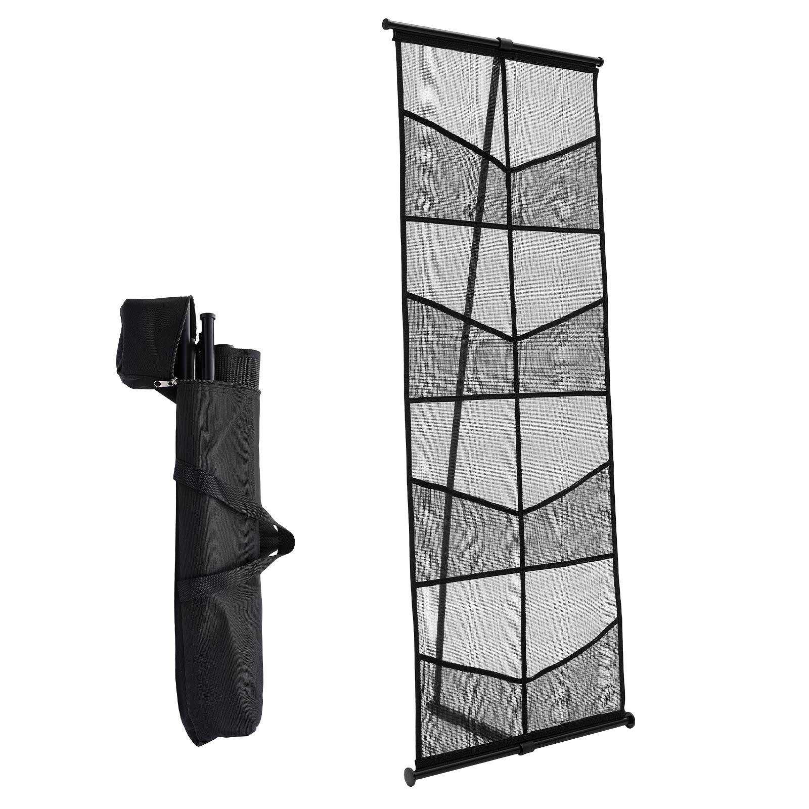 Alt View 5. VEVOR - Brochure Display Stand, 4-Tier 8 Pockets Mesh Literature Display Holder, Floor Standing Magazine Newspaper Catalog Rack - Black.