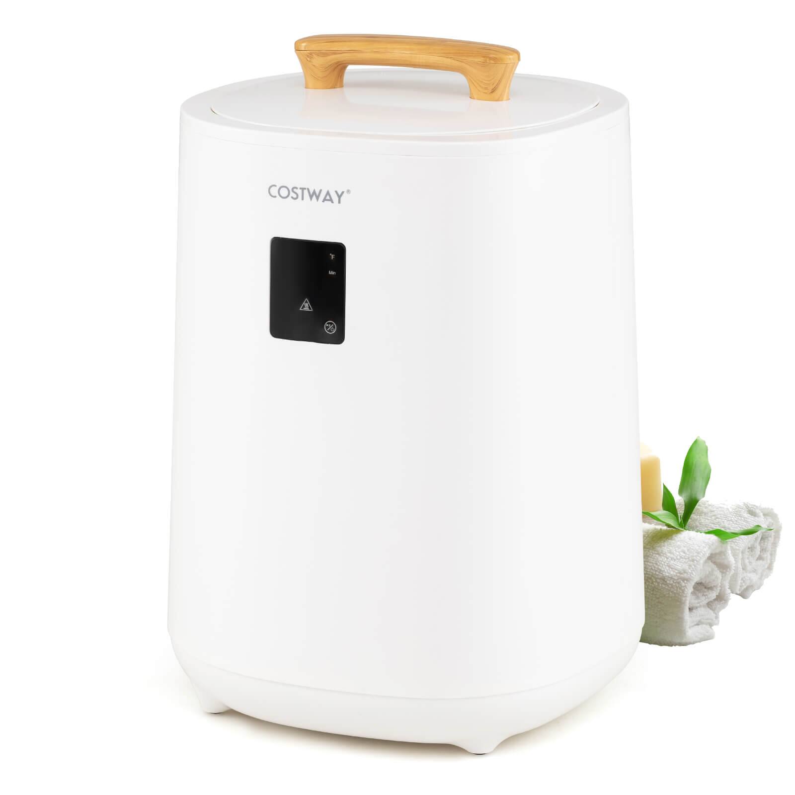 Front. Costway - Costway 18 L Towel Warmer for Bathroom Luxury Towel Heater with LED Display & Auto Shut off - White.