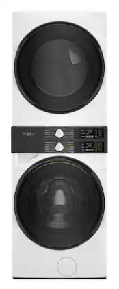 Whirlpool - Smart Front Load Laundry Tower 4.5 Cu. Ft. Washer and 7.4 Cu. Ft. Electric Dryer with UV Clean Technology - White