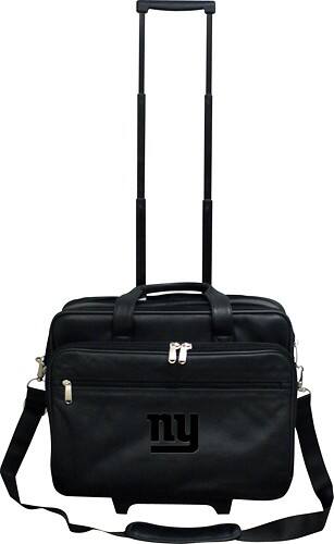 Front Standard. Team Sports America - New York Giants Rolling Laptop Bag - Black.