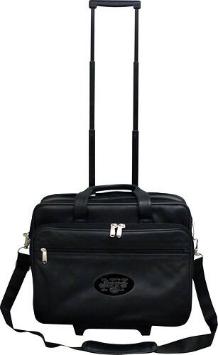 Front Standard. Team Sports America - New York Jets Rolling Laptop Bag - Black.