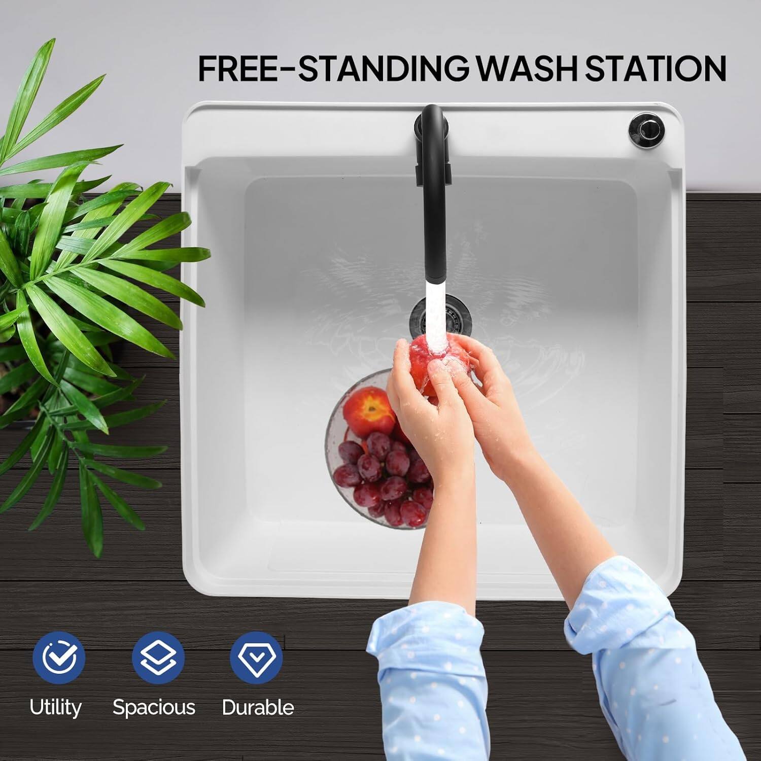 FREE-STANDING WASH STATION

Utility Spacious Durable