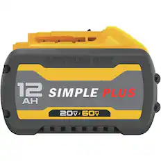 LITHIUM ION
12 AH
SIMPLE PLUS
20V MAX / 60V MAX
