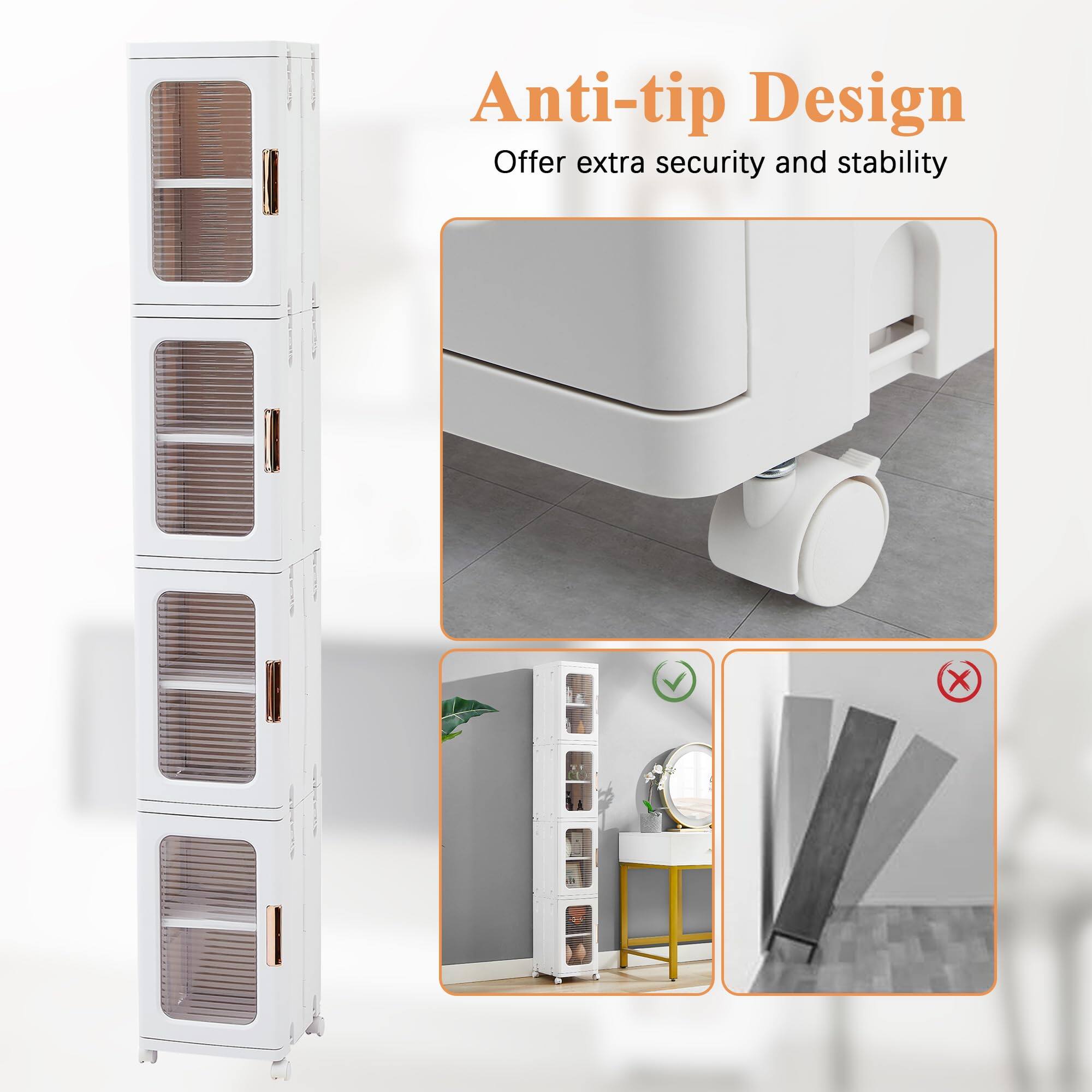 Anti-tip Design  
Offer extra security and stability