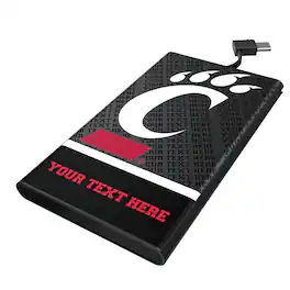 Keyscaper - Cincinnati Bearcats Personalized Endzone Plus 5000mAh Flat Powerbank - Black