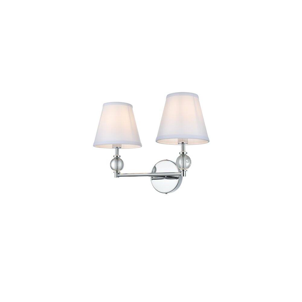 Living District - Bethany 17 inch Wall Sconce in Chrome - Chrome And White price history on PriceWatchPro