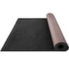 Front. VEVOR - Marine Carpet, 6 ft x 23 ft Durable Boat Flooring, Waterproof Black Indoor Outdoor Rug with Non-Slip Backing - Black.
