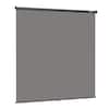Front. RAUBAY - 6.7′ x 7.2′ Pull Down Grey Screen Backdrop Retractable Collapsible Wall-Mount Background - Grey.