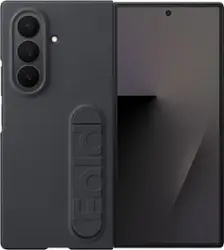 Samsung - Galaxy Z Fold7 Silicone Case - Black - Front_Zoom
