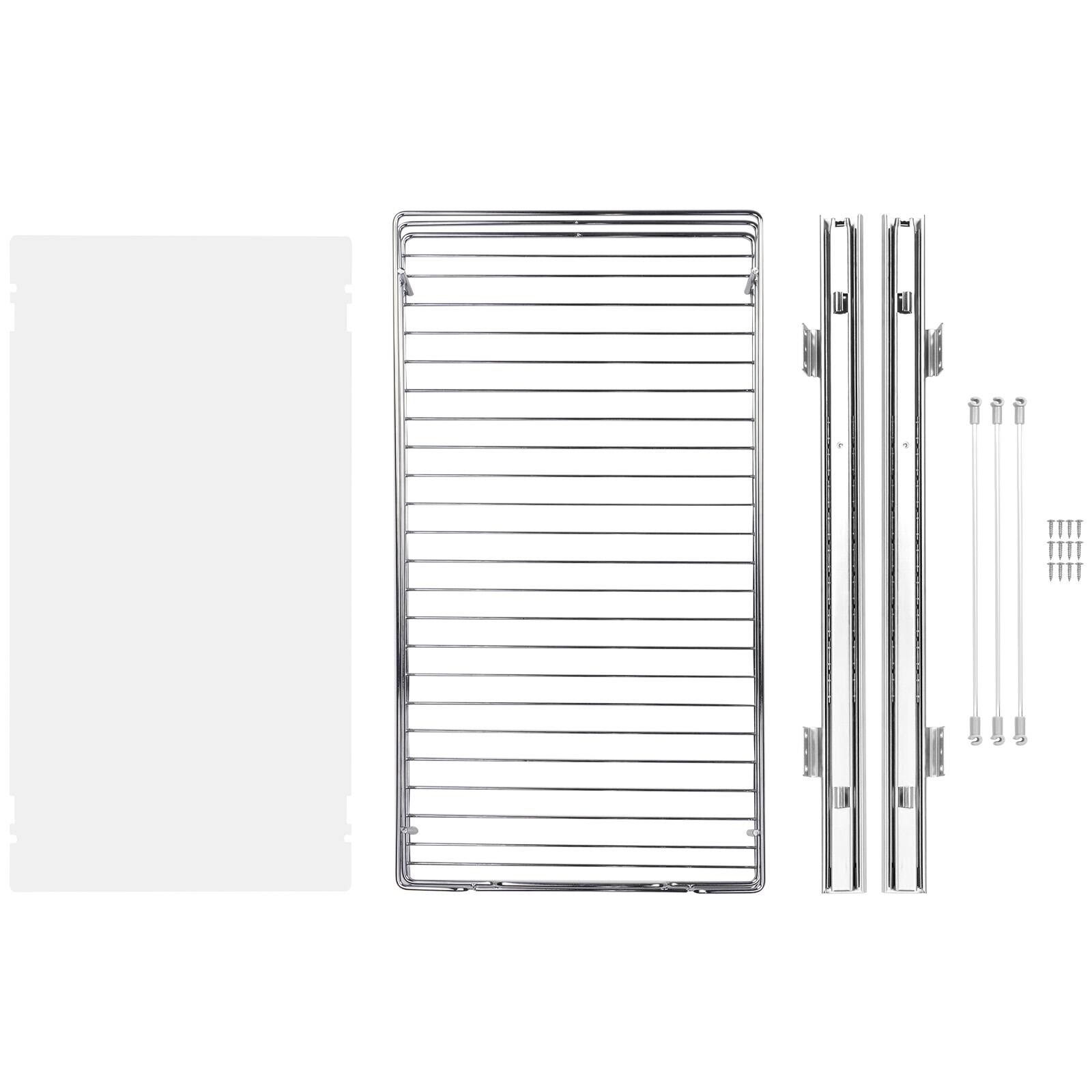 Alt View 5. VEVOR - 12.5"Wx21"Dx3.5"H Pull Out Cabinet Organizer, Heavy Duty Slide Out Pantry Shelves, Steel Roll Out Drawers - Silver.