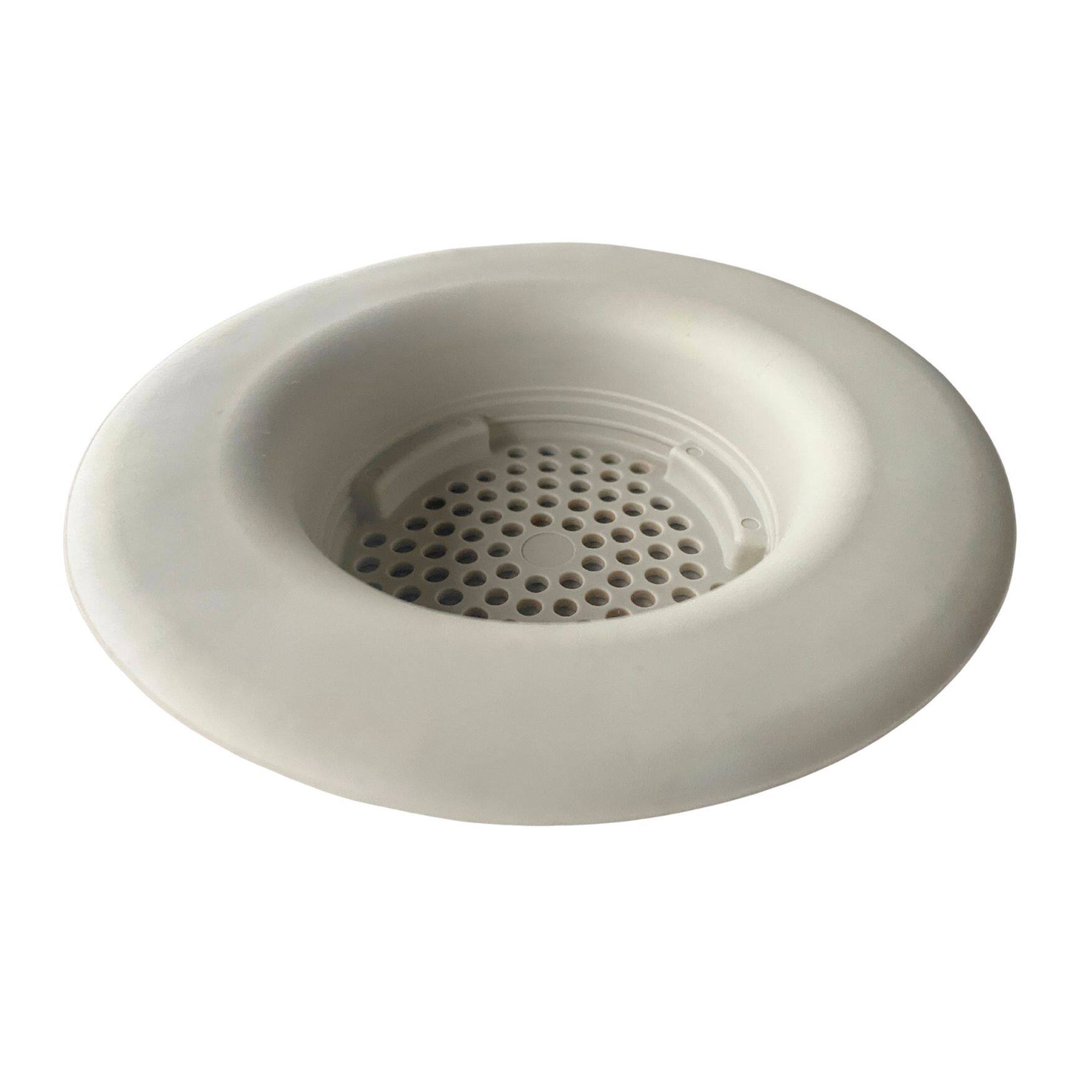 Front. Flex Strainer - Flex Strainer Sink Drain Strainer, Made in the USA, Universal Fits Most 3.5" Drains, Grey, 1-Pack - Grey.