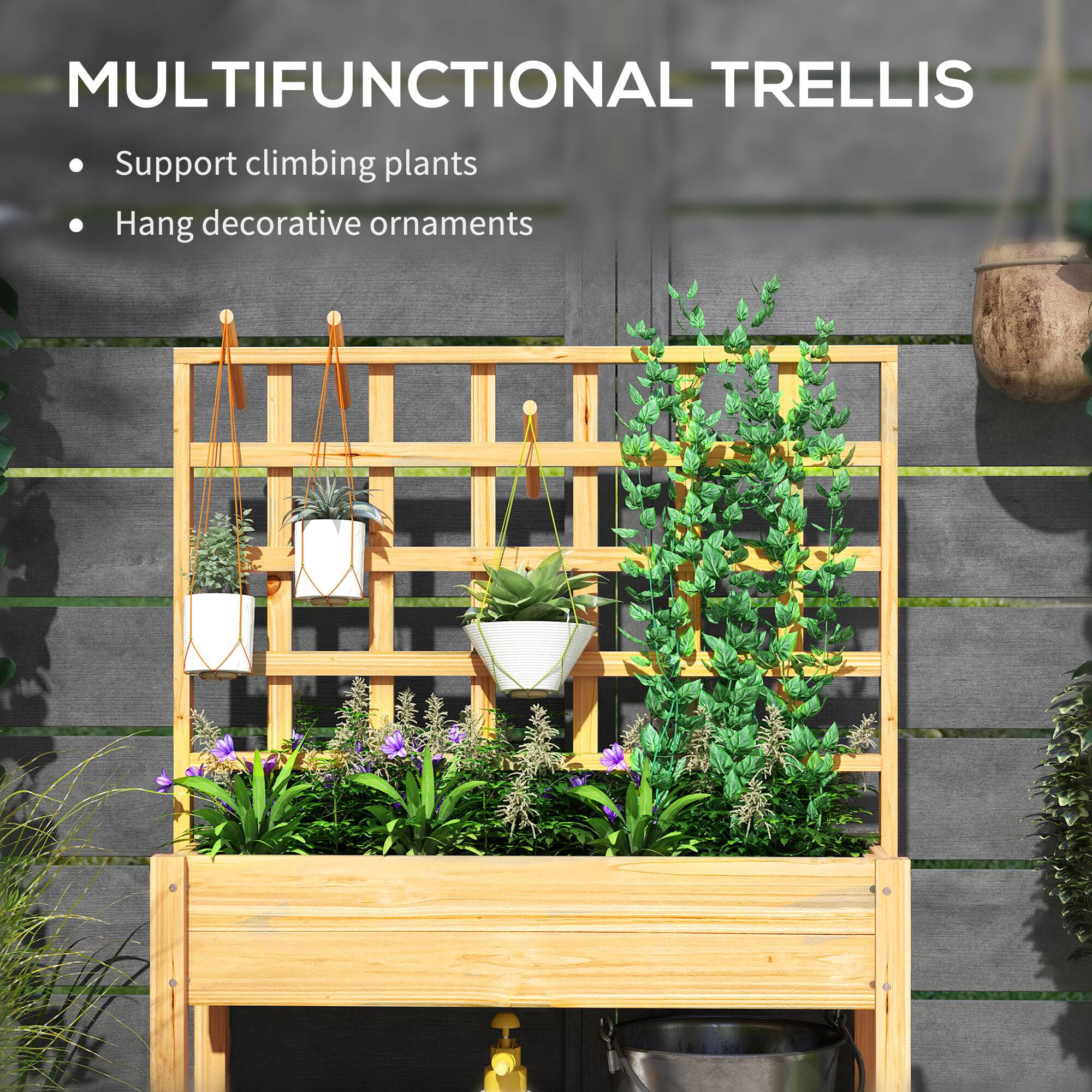 MULTIFUNCTIONAL TRELLIS

- Support climbing plants
- Hang decorative ornaments