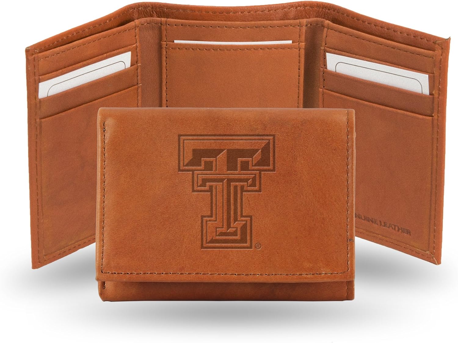 The text on the image reads:

"NUINE LEATHER"