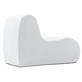 Jaxx - Uptown Modern Armless Accent Chair, Boucle - White