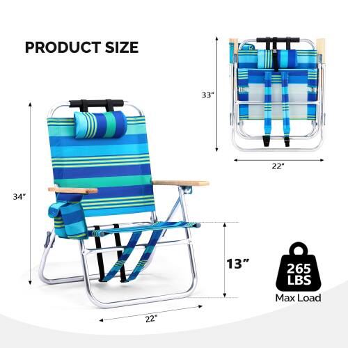 PRODUCT SIZE  
33" x 22" x 34" x 13"  
Max Load: 265 LBS