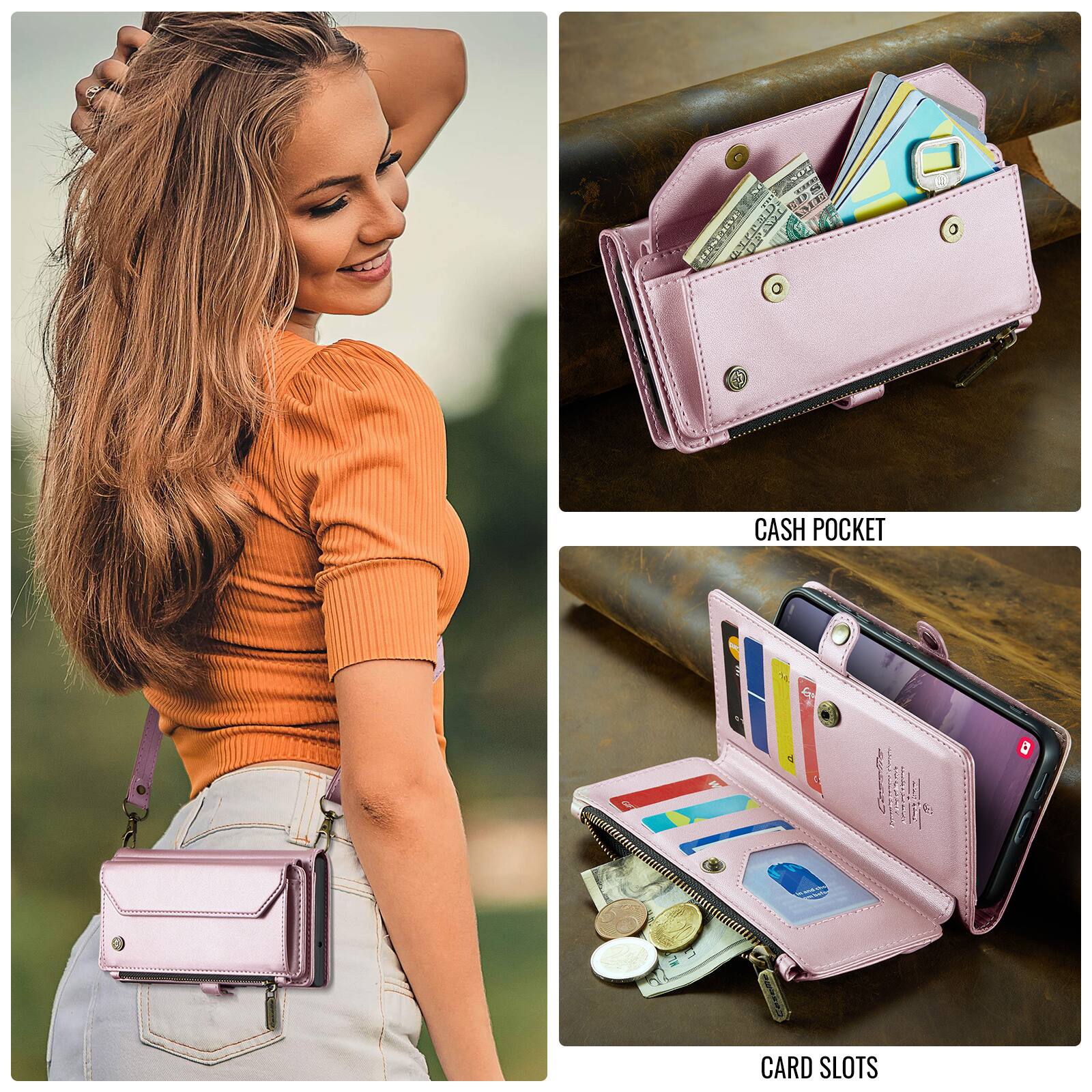 CASH POCKET  
CARD SLOTS