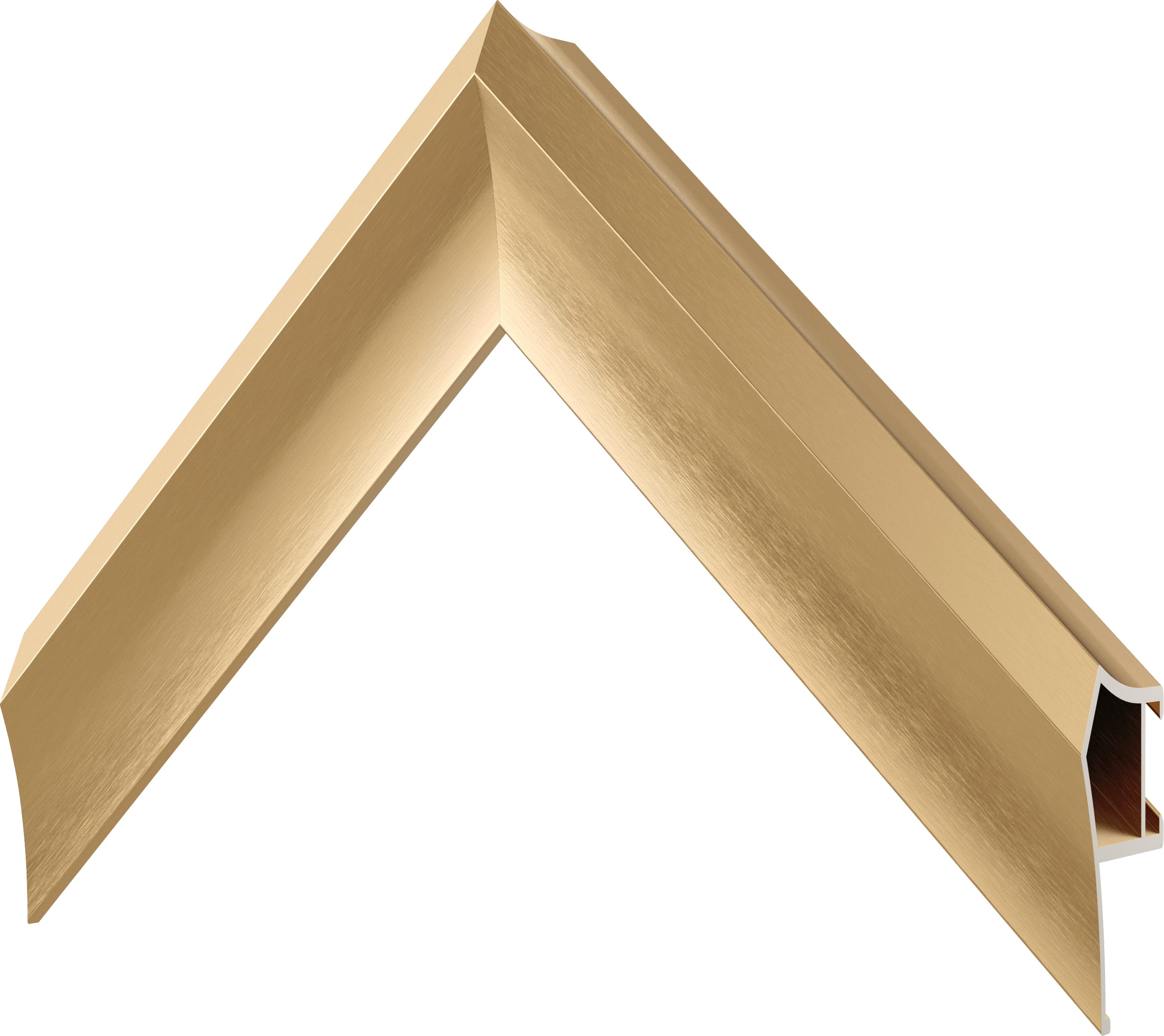 Alt View 18. Deco TV Frames - Alloy Prismatic Bezel for Samsung The Frame TV - 75" - Pale Gold.