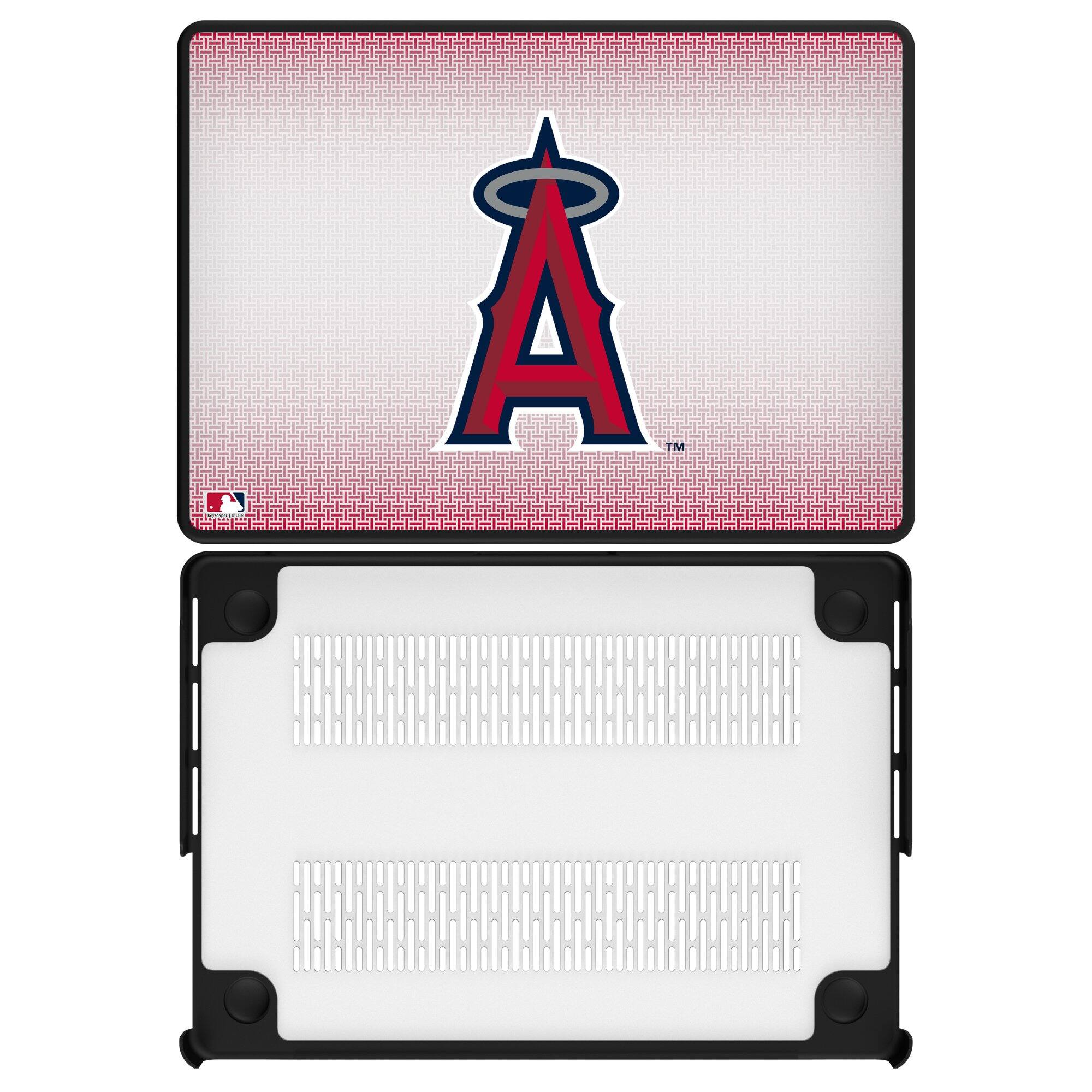 Front. Keyscaper - Los Angeles Angels Linen MacBook Case - Pro 13 in - Multicolor.
