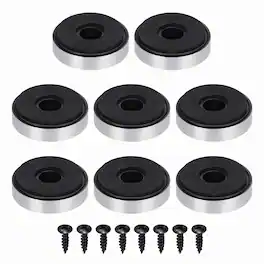 Unique Bargains - 8pcs Speaker Isolation Feet, 40x10mm Plastic Foam Shock Absorption Pad Anti Vibration for Amplifier HiFi - Silver