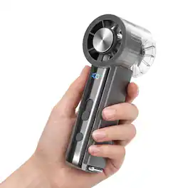 FosPower - Portable Fan Rechargeable Handheld Fan 3000mAh Personal Fan with 100 Speed Levels Turbo Cooling Electric Pocket Mini Fan - Gray