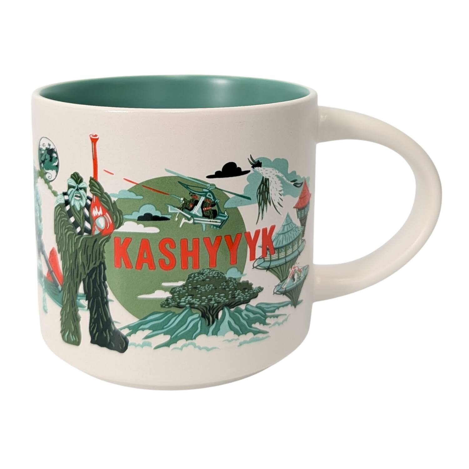 Front. Starbucks - Starbucks Discovery Series Kashyyyk Ceramic Mug, 14 Oz - Green.