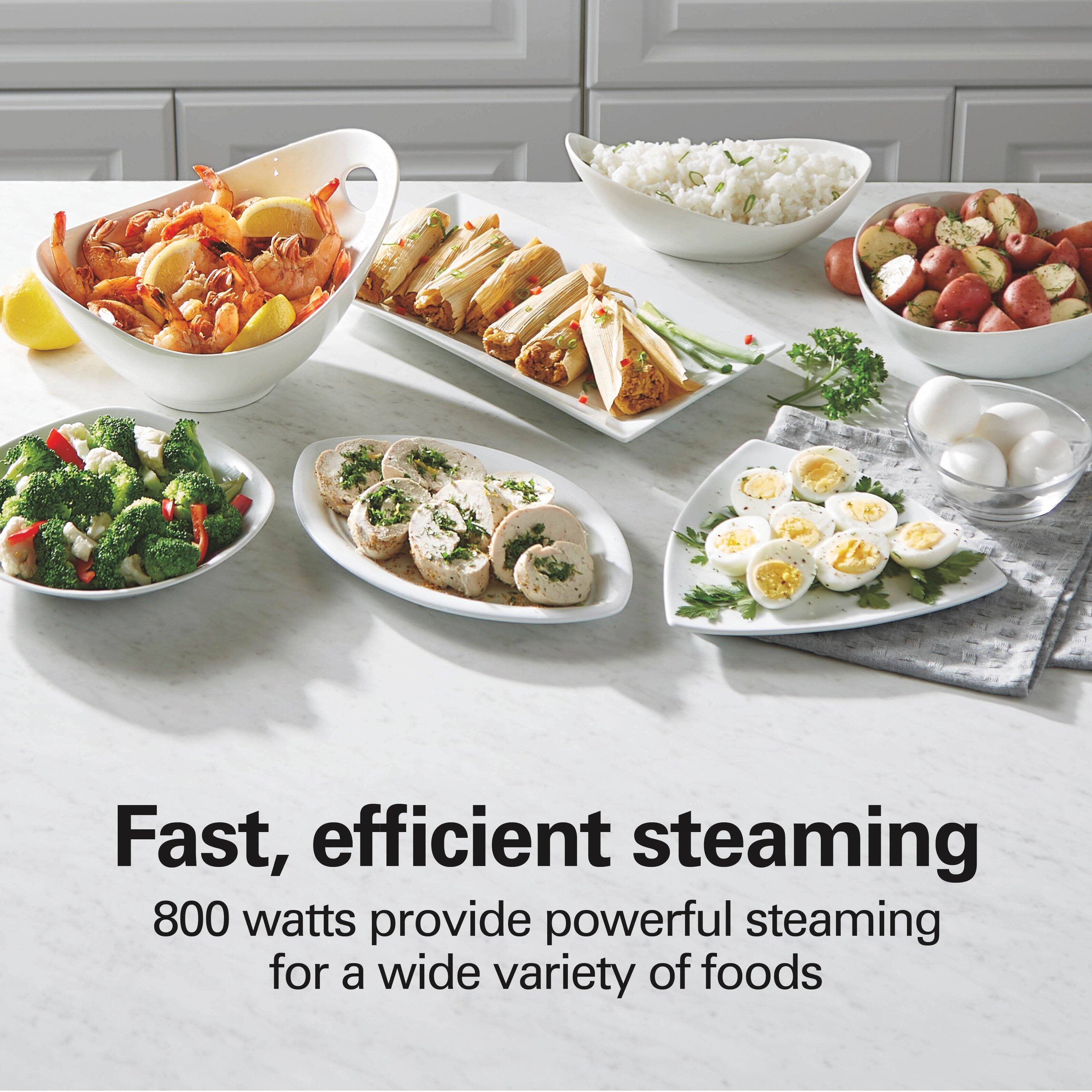 Fast, efficient steaming  
800 watts provide powerful steaming for a wide variety of foods