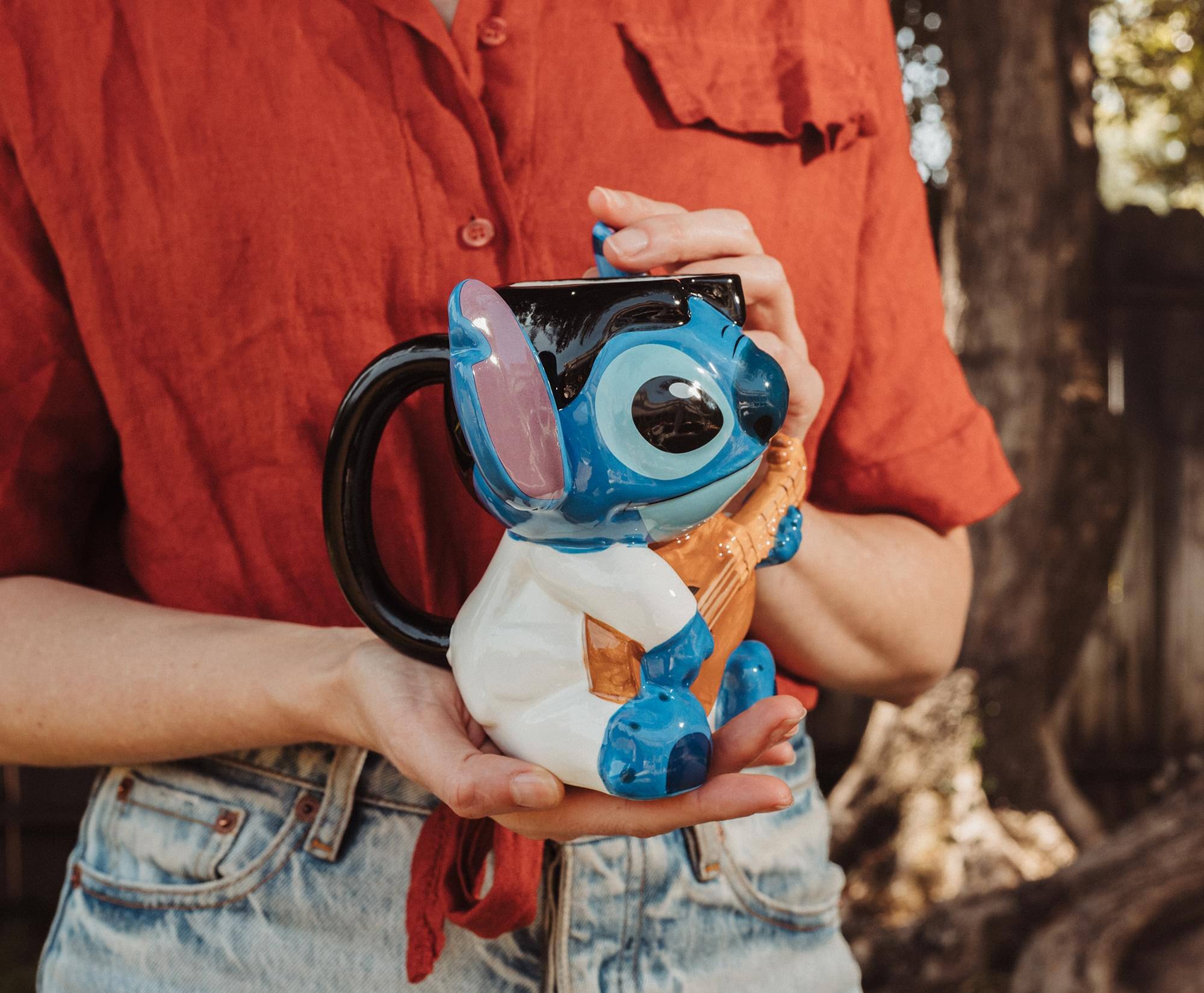 Alt View 4. Silver Buffalo - Disney Lilo & Stitch Elvis 20-Ounce Sculpted Ceramic Mug - Multi-Colored.
