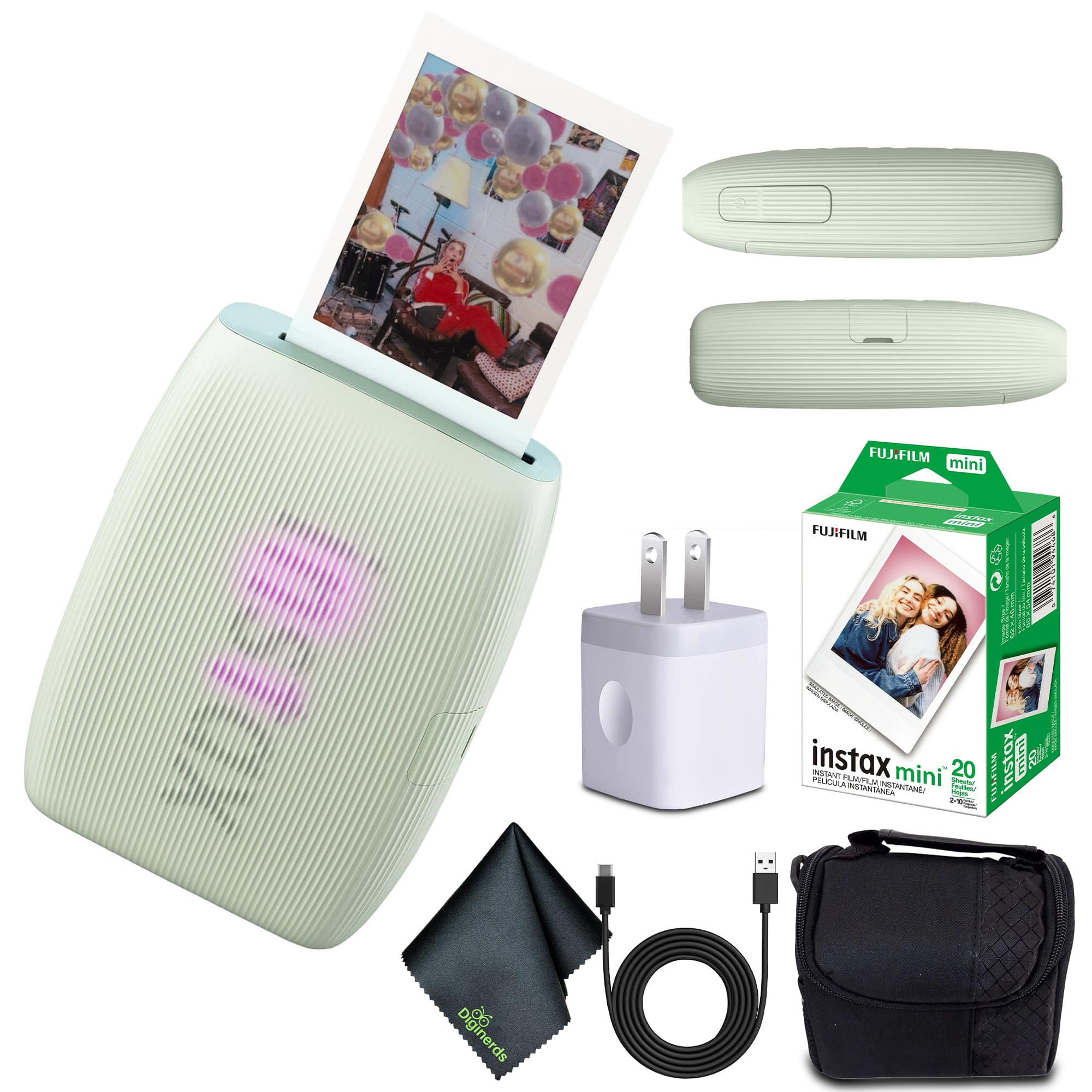 Fujifilm - INSTAX MINI LINK 3 Smartphone Printer (Sage 20 Instant Film - Green