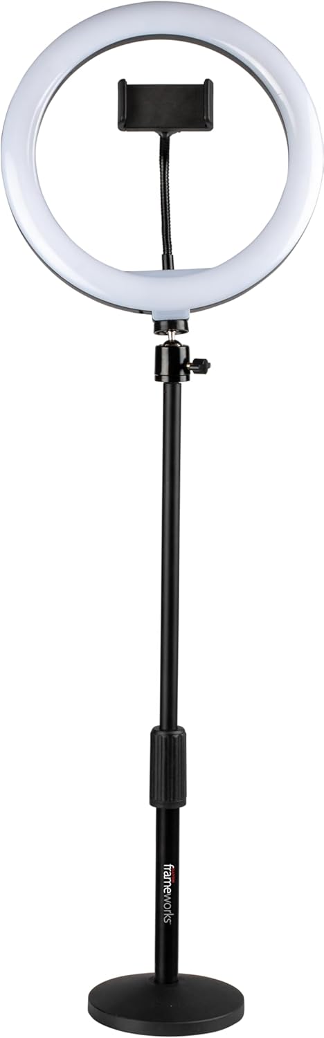 Angle. Gator Cases - Gator Cases GATOR RING LIGHT ROUND BASE DESKTOP STA.