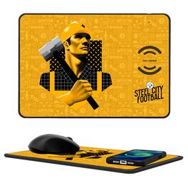 Keyscaper - Pittsburgh Steelers 2024 Illustrated Limited Edition Wireless Charger and Mouse Pad - Black