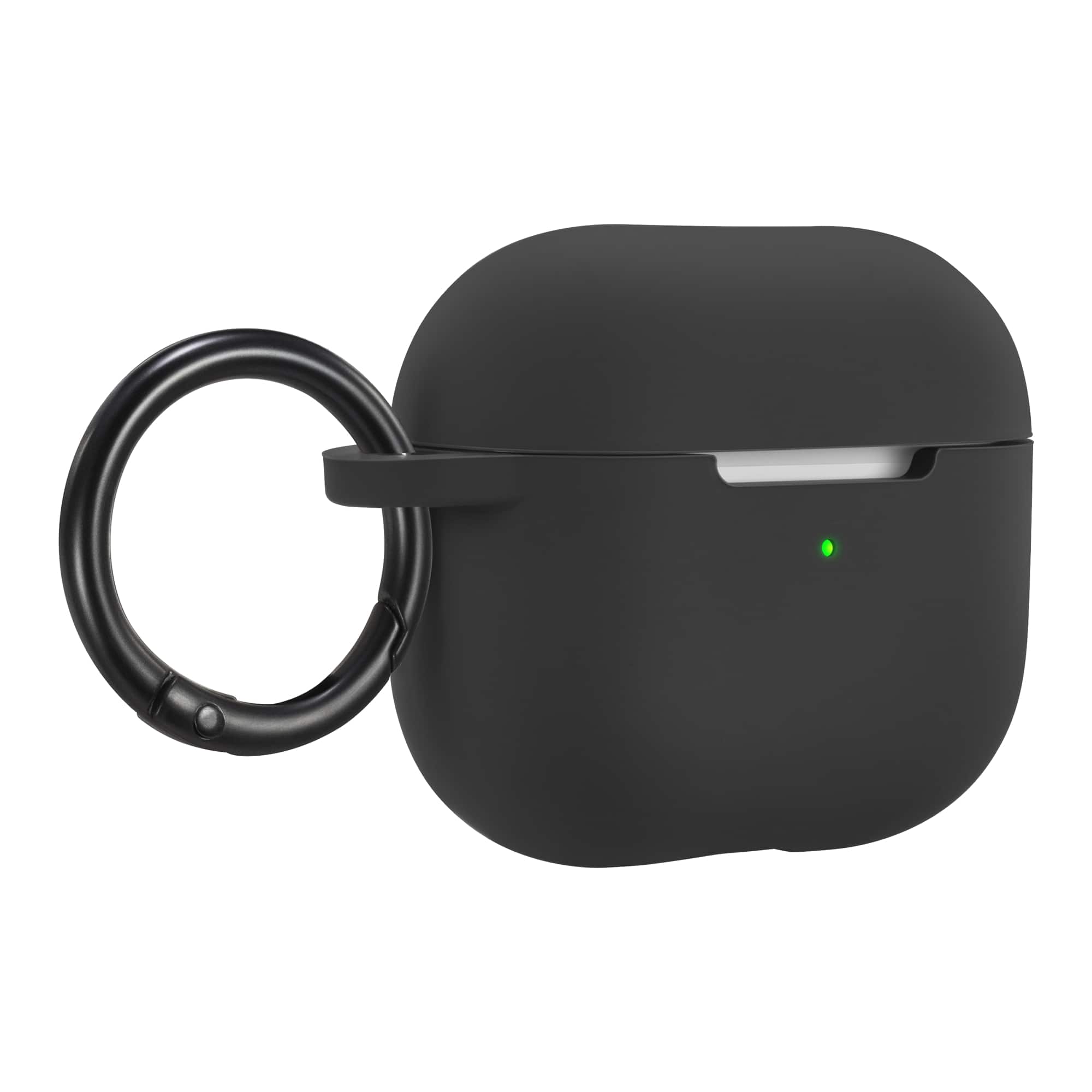 Angle. Best Buy essentials™ - Silicone Case for Apple AirPods 3rd Generation - Black.