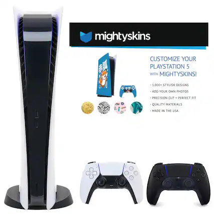 mightyskins: Customize Your PlayStation 5 with MightySkins! 1,000+ Stylish Designs - Add Your Own Photos - Precision Cut - Perfect Fit - Quality Materials Made in the USA.