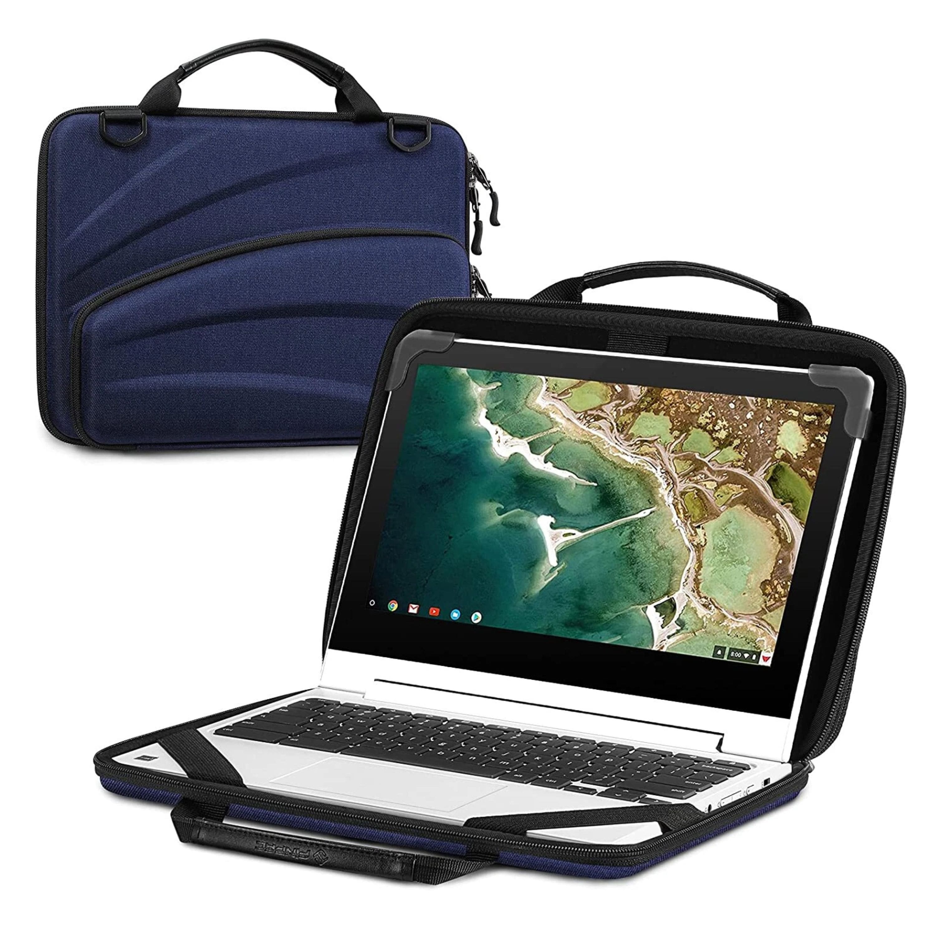 Kitcheniva - Laptop Shoulder Bag Sleeve Briefcase For 11-11.6 Inch Laptop Chromebook - Navy