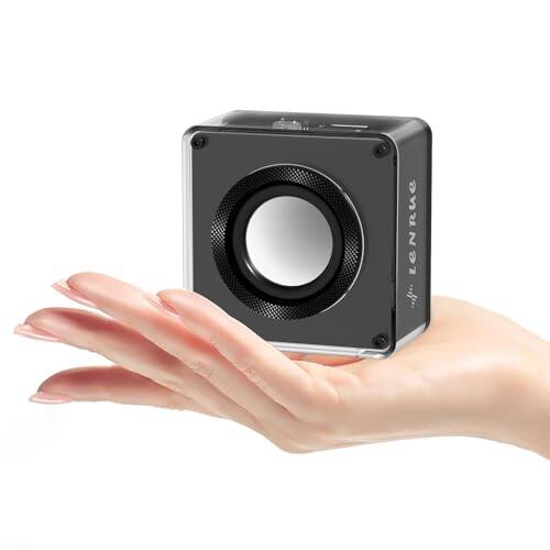 Front. Pacoar Cade - Mini Wireless Portable Speakers Small Clear Sound Support Tws/tf Card Lanyard Design Hiking Biking Trip Mini Wireless - Black.